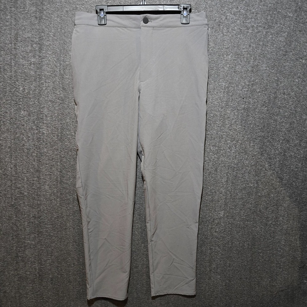 Banana Republic Mens 31x32 Slim Tapered Fit Drawstring Pants Performance Gray